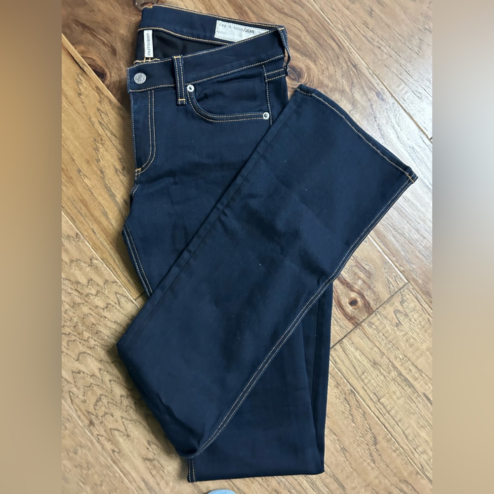 rag & bone Midnight Blue Stiletto Boot Jeans